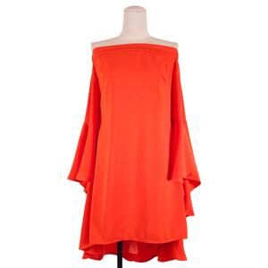 Runaway The Label Lily Off Shoulder Dress Orange Sz Medium